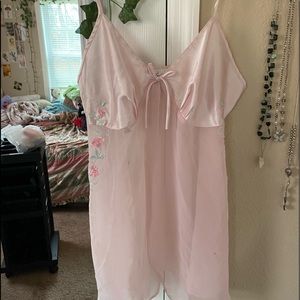 pink babydoll silk top  𖡼.𖤣𖥧